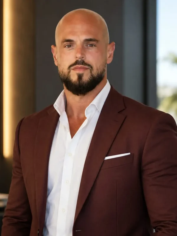 Daniel Sharkey suited